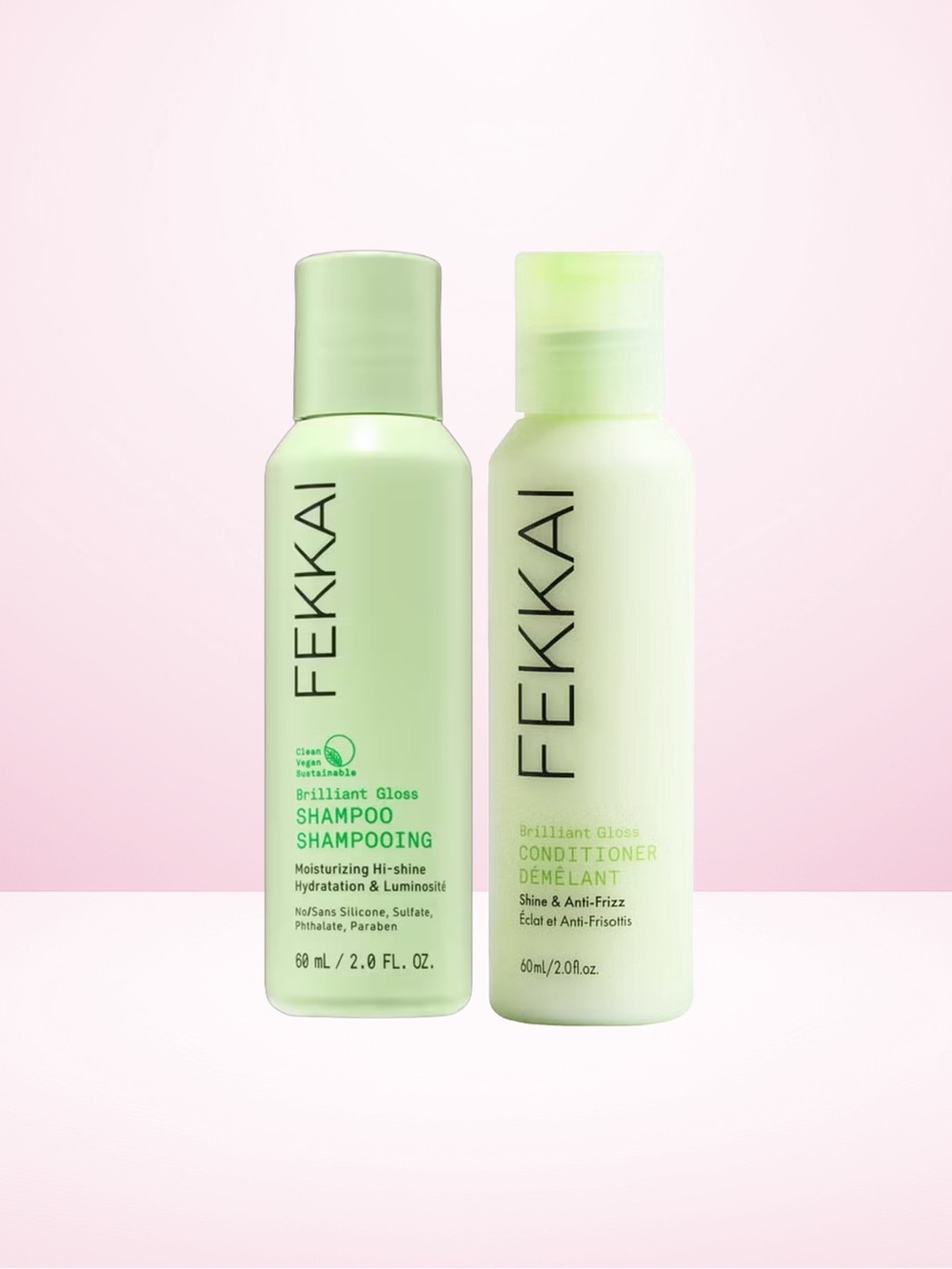 Fekkai Brilliant Gloss Shine + Anti-Frizz Shampoo + Conditioner Travel Duo
